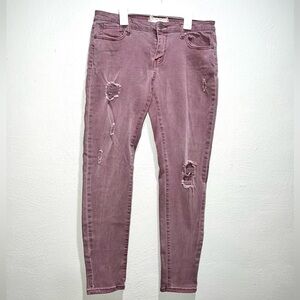 Altar'd State Pink Distressed Skinny Jeans